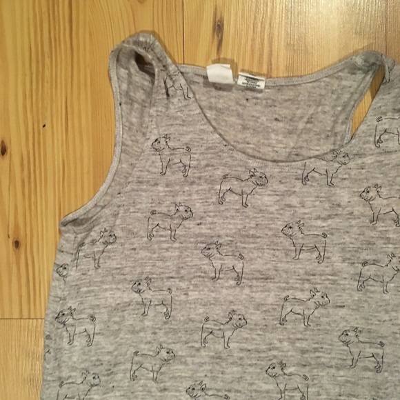 Artisan Ny French Bull Dog Print Tank Sz Xs linen - Picture 3 of 8